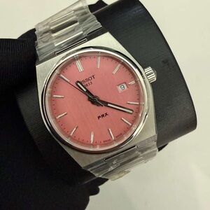 NIB Tissot PRX Stainless Steel Watch with Pink Watch